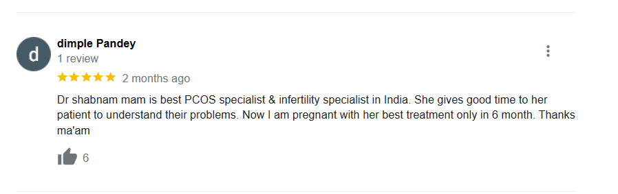 Patient Testimonial - Genuine expressions of gratitude and positive experiences shared by individuals at PCOS Ferticure Clinic, highlighting the impactful care and successful outcomes with Dr. Shabnam Sharjil in PCOS-PCOD treatment.