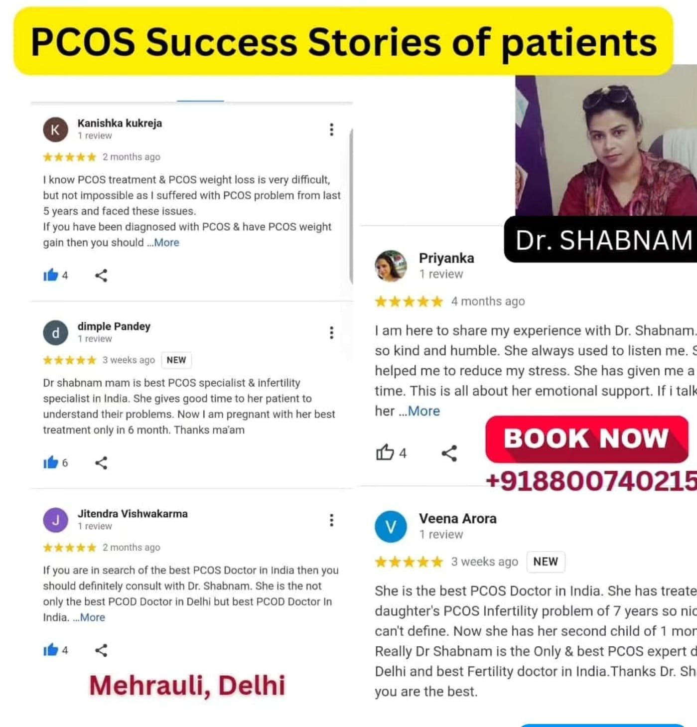 Genuine Testimonial - Hear from satisfied patients at PCOS Ferticure Clinic sharing their positive experiences and success stories under the expert care of Dr. Shabnam Sharjil in effective PCOS-PCOD treatment.