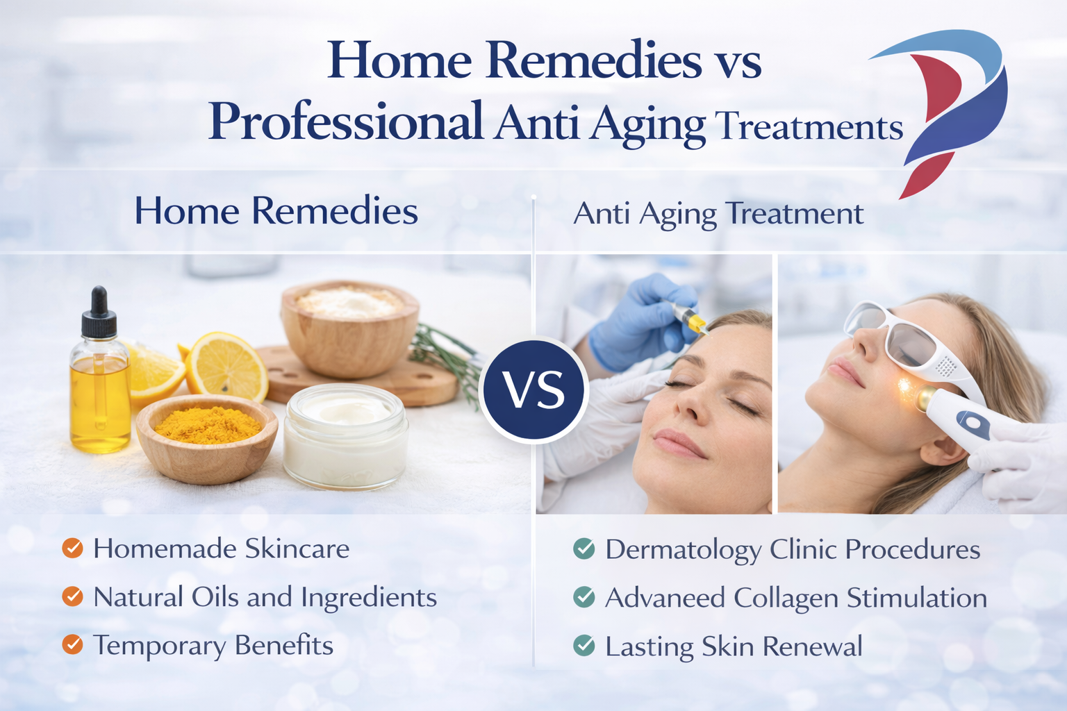 Anti aging treatments vs home remedies comparison
