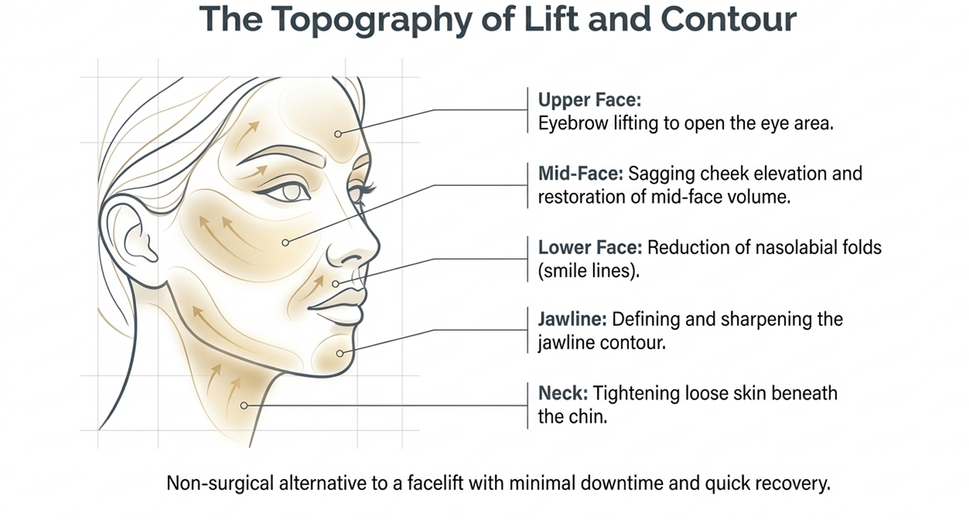 Thread lift treatment non surgical face lift