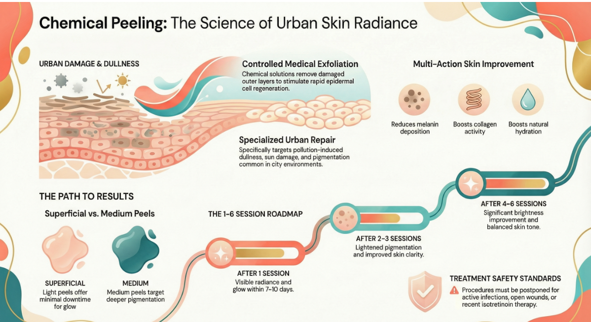 Chemical peel treatment in Delhi for skin brightness