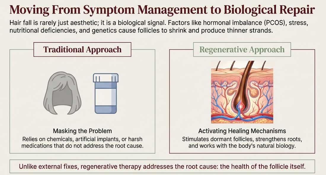 PRP hair treatment in Delhi showing platelet rich plasma injection into scalp at PCOS Ferticure Clinic
