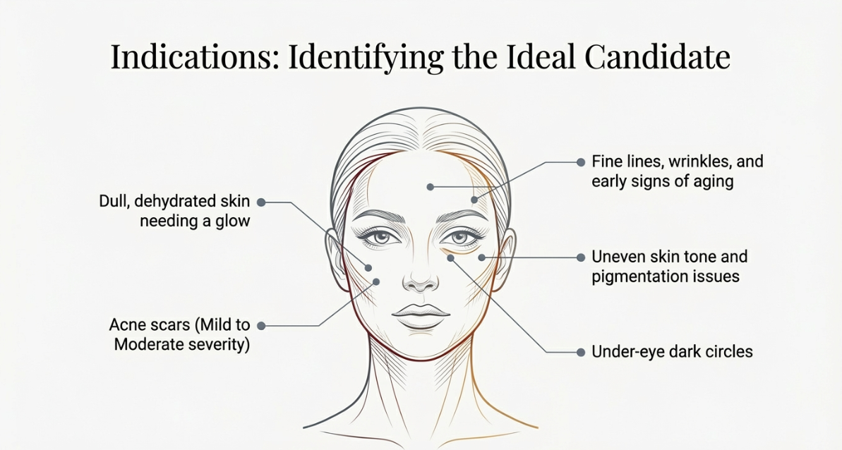 PRP facial treatment in Delhi showing platelet rich plasma application on face